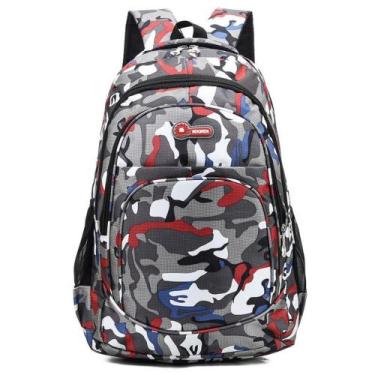 Imagem de Mochila Camuflagem Para Menino e Menina, Mochila Escolar Para Viagem 6