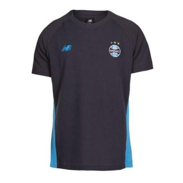 Imagem de Camiseta Masculina New Balance Grêmio Viagem 2026 Cinza Escuro, Cinza 
