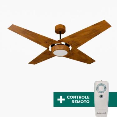 Imagem de Ventilador de Teto Com Controle Remoto Natuvent Callis Led 4 Pás Madei