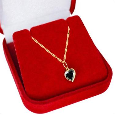 Imagem de Cordão Feminino em Ouro 18k 750 50cm Ponto De Luz Coração - B2BAG GROU