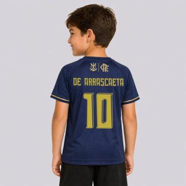 Imagem de Camisa Flamengo Frequência Infantil Marinho 10 De Arrascaeta - Brazili