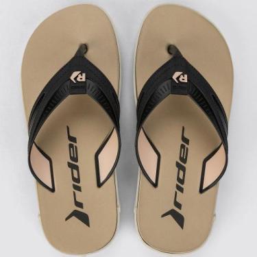 Imagem de Chinelo Rider RW Plus Grendene 12425, Bege, Preto, 42