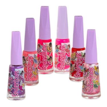 Imagem de Kit 6 Esmaltes Infantil Coleção Fadarinas 7,5ml Safira Teen - SAFIRA C