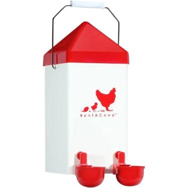 Imagem de Gaiola pequena de água da RentACoop - capacidade de 3,8 litros para pintos/codornas/pombos/pássaros de jogo