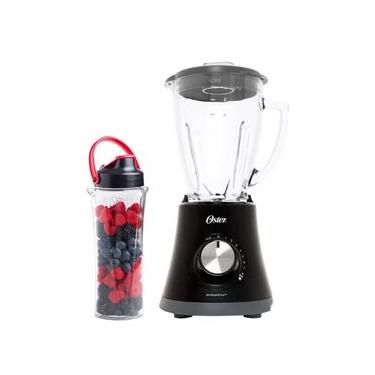 Imagem de Kit Liquidificador Oster Super Chef com Jarra Blend N Go 750W 1,25L Vidro Preto 8 Velocidades 110V