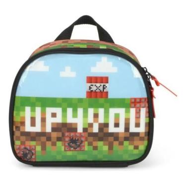 Imagem de Lancheira Térmica Infantil Up4you Minecraft Pixel Escolar Luxcel