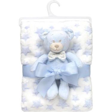 Imagem de Manta Bebe com Ursinho Soninho Azul Buba
