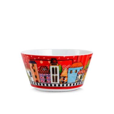 Imagem de Bowl em Porcelana Egan Italy Paese Mio 420ml Vermelho: Charme e Tradiç