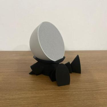 Imagem de Base Suporte Decorativo Boneco p Alexa Echo Pop Cor:Preto - Allien3d, 