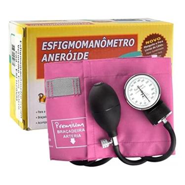 Imagem de Aparelho De Medir Pressão Esfigmomanômetro Premium Cores (Rosa)