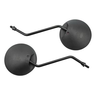 Imagem de OKSTNO Espelhos laterais redondos pretos para 50cc 70cc 90cc 110cc 125cc 150cc 200cc 250cc ATV Scooter Motocicleta 10 mm