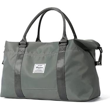 Imagem de maogear Bolsa esportiva de viagem, bolsa esportiva de ginástica, bolsa de ombro para o dia a dia para o dia das mulheres, com bolso molhado e manga de carrinho (verde)
