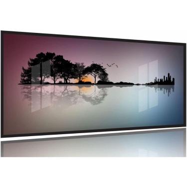 Imagem de Quadros Decorativos Paisagem Violão Quarto130x60 Moldura Preta 2x2