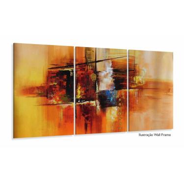 Imagem de Quadro Abstrato Artístico Moderno Escritórios Tecido 3 Peças