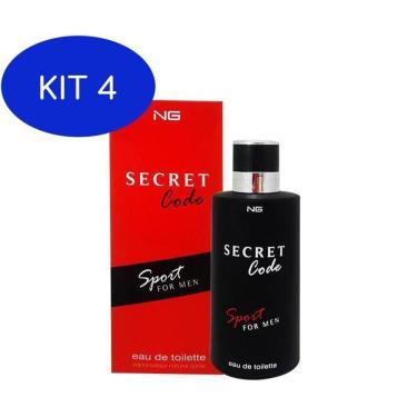 Imagem de Kit 4 Perfume Masculino Secret Code Ng Parfums Edt 100Ml