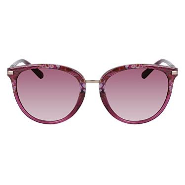 Imagem de ANNE KLEIN AK7073 Óculos de sol femininos redondos, Merlot Animal, tamanho único