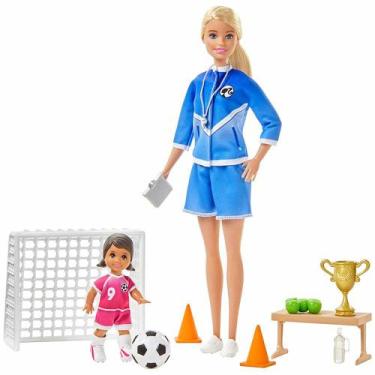 Imagem de Boneca Articulada - Barbie Profissões - Treinadora De Futebol - Loira