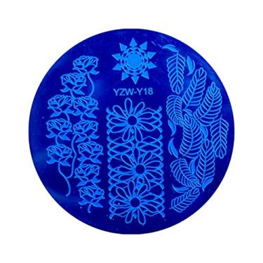 Imagem de Modelo De Unha Redonda Carimbo De Unha Renda Flower Feather Snowflake Boneco De Neve Modelo De Impressão De Pregos Ferramenta De Arte Da Unha Para Manicure Salon Home Natal