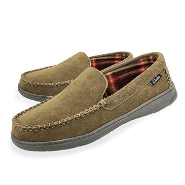 Imagem de Clarks Men's Freddie Suede Moccasin House Shoe Indoor & Outdoor Slip Resistant Flexible Outsole Slipper (8 M US, Sage)