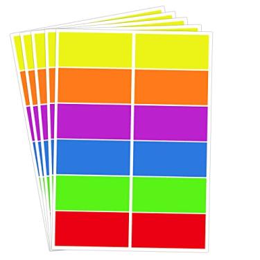 Imagem de Etiquetas de código de cores de 7,6 x 3,8 cm, etiquetas de inventário, etiquetas de mudança de casa para caixas 300 peças por pacote