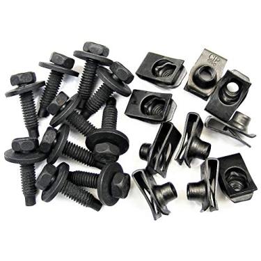 Imagem de Parafusos de corpo retrô e clipes de porca em U - 5/16" x 1-3/16" de comprimento - 1/2" Hex - Serve para Ford Truck- 20 peças - (1836/1930) #2108