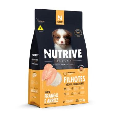 Imagem de Nutrive Select Cães Filhotes Médio/Grande Porte Frango e Arroz 2,5kg