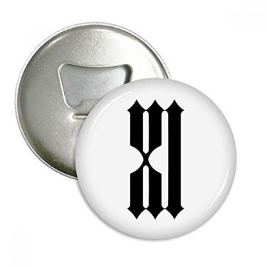 Imagem de Algarismos romanos Eleven In Black Silhueta Abridor de Garrafas Imã de Geladeira Emblema Multifuncional