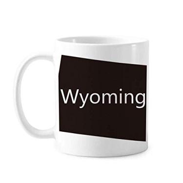 Imagem de Wyoming Caneca dos Estados Unidos da América Cerâmica Copo de Porcelana Café Louça