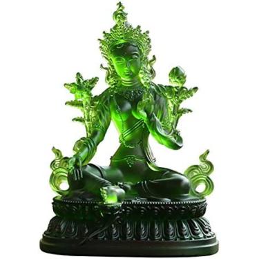 Imagem de Decoração De Estátua De Buda De Tara Verde, Templo, Salão Budista, Adoração Em Casa, Estátua De Buda De Consagração Tântrica Tibetana,7,8 Cm * 5,5 Cm * 10 Cm,Remarkable88