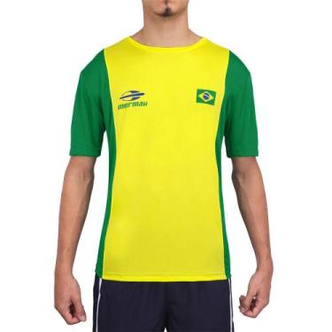 Imagem de Camiseta Mormaii Dry Brasil Beach Copa 511767 Verde E Amarela