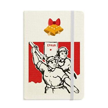 Imagem de Caderno de papel comunista patriotismo vermelho com jingling Bell