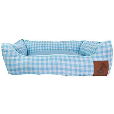 Imagem de Caminha Pet Para Cachorro E Gato Cama Pet Vichy Azul - Tamanho P