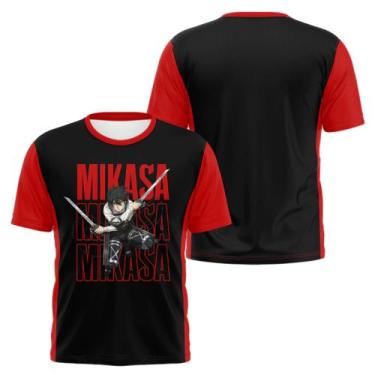 Imagem de Camiseta Attack On Titan - Mikasa Ackerman - Ctaont15 - Lojanime