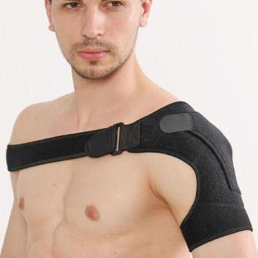 Imagem de Ombreira neoprene protetora ajústavel contra dores - SWG, PRETO, ÚNICO
