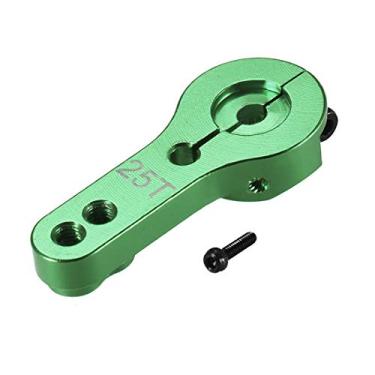 Imagem de uxcell Buzina servo de alumínio 25T M3 rosca verde, para Futaba Savox Xcore HL HSP HD Power Go Tech
