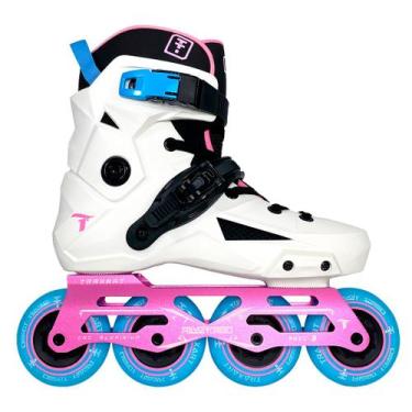 Imagem de Patins Traxart Revolt Turbo Branco com Rosa - 80mm ABEC-9 Cromo, # 6 =