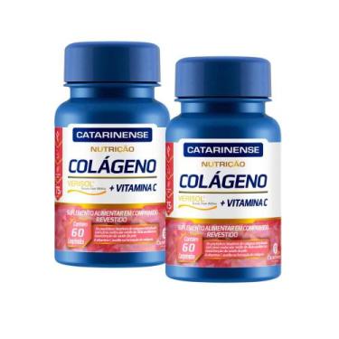 Imagem de Kit 2 Colágeno Verisol + Vitamina C Catarinense 60 Cápsulas 