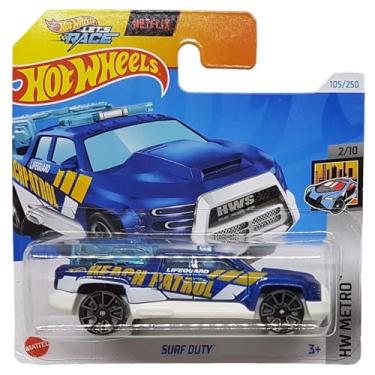 Imagem de Hot Wheels - Surf Duty - HW Metro 2/10 - HTB14 - Short Card - Beach Patrol - Lifeguard - Netflix Let's Race - Mattel 2024-1:64