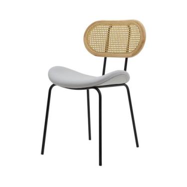 Imagem de Cadeira De Jantar Toscana - Base Preta, Assento Em Tecido Ci - Waw Des