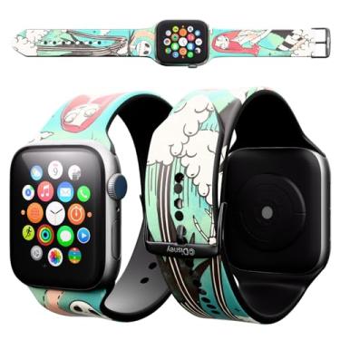 Imagem de Pulseira Disney Tim Burton O Estranho Mundo do Natal para Apple Watch séries 9/8/7/6/5/4/3/2/1/SE 38 mm, 40 mm, 41 mm | Presentes Jack Skellington para mulheres e homens (Jack Tarot)