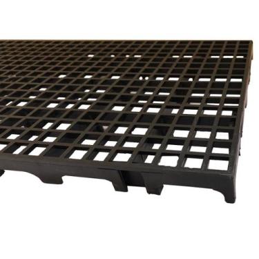 Imagem de 02 Palete Estrado Pallet Piso De Plastico Preto 50X25 - Plasmoncayo