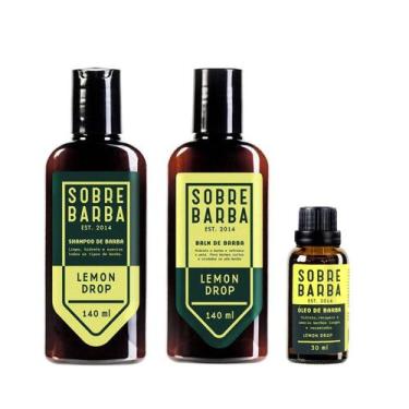 Imagem de Trio Sobrebarba - Shampoo, Balm e Óleo de Barba - Lemon Drop