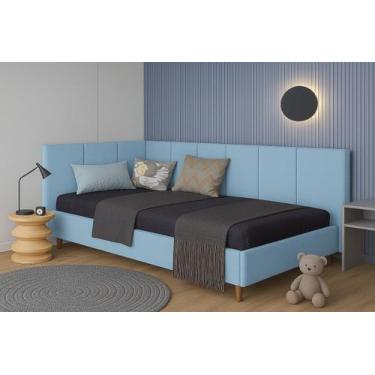 Imagem de Kit Cabeceira Solteiro Em L 90cmx1,90cm na lateral 50cm Altura - CasaB