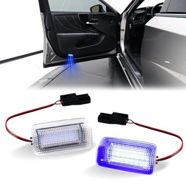 Imagem de JAIGUOLN Luzes de cortesia de porta de LED compatíveis com Lexus IS ES GS LS RX GX LX Toyota Avalon Sienna Venza Camry Prius 4Runner, 2 peças (azul)