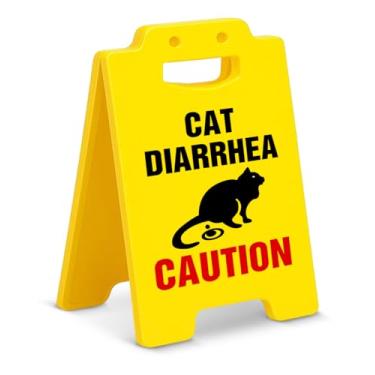 Imagem de Sinal engraçado de gato, vómito, cautela, humorístico, gato, placas de vômito, decoração de mesa, presentes para gatos, donos, amantes, senhoras, mães