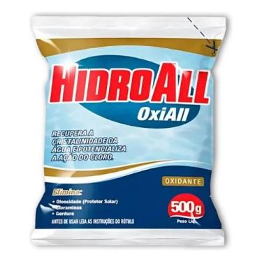 Imagem de Oxiall Hidroall Oxidante Para Limpeza De Piscinas Spas 500g - Hidro Al