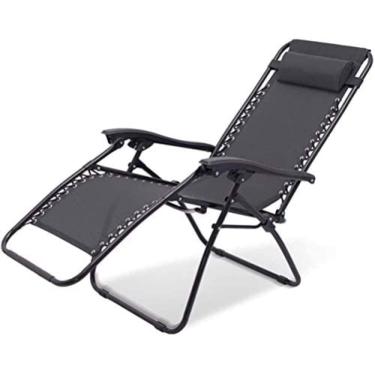 Imagem de Espreguiçadeira Leve, Espreguiçadeira Dobrável Reclinável Para Jardim Espreguiçadeira De Gravidade Zero Com Travesseiro De Cabeça Para Pátio, Conservatório, Jardim,Collector88