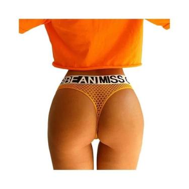 Imagem de Calcinha Tanga Sexy Feminina De Cintura Baixa Em Malha Respirável Moda