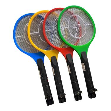 Imagem de Kit 2 Raquetes Eletrica Mata Mosquitos Insetos Recarregavel Mosca Dengue Pernilongo 110-220V