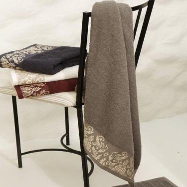 Imagem de Kit 4 Toalha de Banho KazzaVip Felpuda 100% Algodao Bordado Viena 72cm